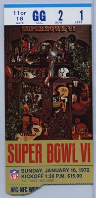 Rare 1972 Super Bowl VI Poster, Cowboys Staubach, Dolphins Griese