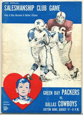 Green Bay Packers Football 1960 Vintage Sports Memorabilia for