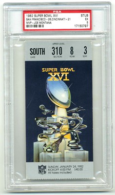 Bradford Exchange NFL Super Bowl XXIV 24 Joe Montana Ticket to