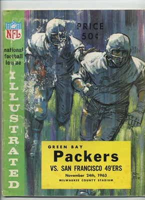 November 14 1965 NFL Program Los Angeles Rams at Green Bay Packers EXMT