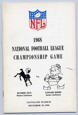 Sept 29, 1968 Baltimore Colts vs Pittsburgh Steelers Program and Ticket Stub