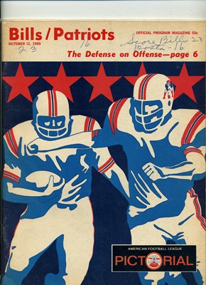 August 24, 1963 Buffalo Bills AFL Football Program vs Boston Patriots - VG